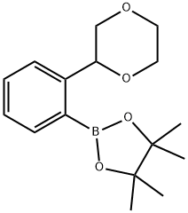 2-(1,4-Dioxan-2-yl)phenylboronic acid pinacol ester Struktur