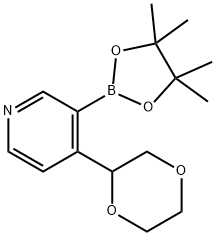 4-(1,4-Dioxan-2-yl)pyridine-3-boronic acid pinacol ester Struktur