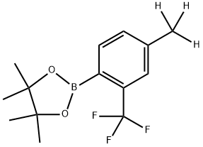 2-Trifluoromethyl-4-(methyl-d3)-phenylboronic acid pinacol ester Struktur