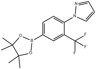 3-Trifluoromethyl-4-(1H-pyrazol-1-yl)phenylboronic acid pinacol ester Struktur