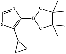 5-(Cyclopropyl)thiazole-4-boronic acid pinacol ester Struktur