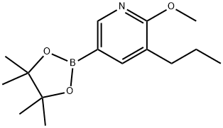 5-(n-Propyl)-6-methoxypyridine-3-boronic acid pinacol ester Struktur