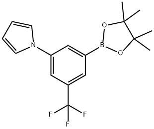 1-(3-(4,4,5,5-tetramethyl-1,3,2-dioxaborolan-2-yl)-5-(trifluoromethyl)phenyl)-1H-pyrrole Struktur