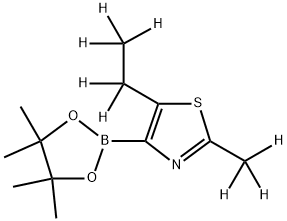 (2-Methyl-5-ethyl-d8)-thiazole-4-boronic acid pinacol ester Struktur