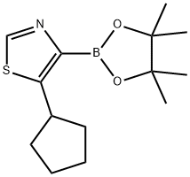 5-(Cyclopentyl)thiazole-4-boronic acid pinacol ester Struktur