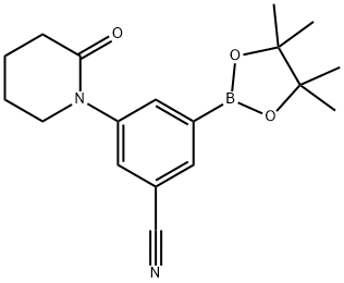 1-[3-(TETRAMETHYL-1,3,2-DIOXABOROLAN-2-YL)-5-CYANOPHENYL]PIPERIDIN-2-ONE Struktur