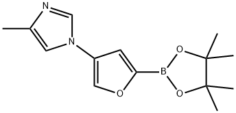 4-(4-Methylimidazol-1-yl)furan-2-boronic acid pinacol ester Struktur