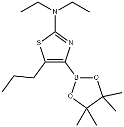 5-(n-Propyl)-2-(diethylamino)thiazole-4-boronic acid pinacol ester Struktur