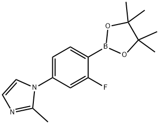 2-Fluoro-4-(2-methylimidazol-1-yl)phenylboronic acid pinacol ester Struktur