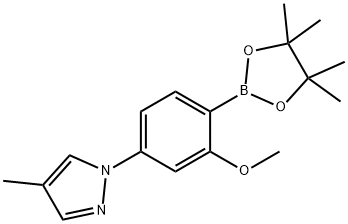 2-Methoxy-4-(4-methyl-1H-pyrazol-1-yl)phenylboronic acid pinacol ester Struktur