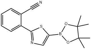 2-(2-Cyanophenyl)thiazole-5-boronic acid pinacol ester Struktur