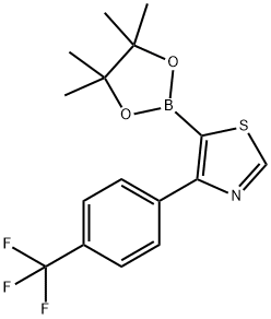 4-(4-Trifluoromethylphenyl)thiazole-5-boronic acid pinacol ester Struktur