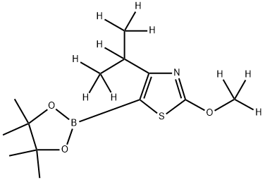 [2-Methoxy-4-(iso-propyl)-d10]-thiazole-5-boronic acid pinacol ester Struktur