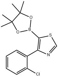 4-(2-Chlorophenyl)thiazole-5-boronic acid pinacol ester Struktur