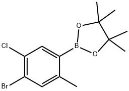 3-Chloro-4-bromo-6-methylphenylboronic acid pinacol ester Struktur