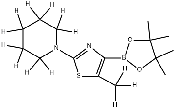 (5-Methyl-2-piperidino-d13)-thiazole-4-boronic acid pinacol ester Struktur