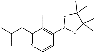 3-Methyl-2-(iso-butyl)pyridine-4-boronic acid pinacol ester Struktur