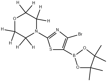 4-Bromo-2-(morpholino-d8)-thiazole-5-boronic acid pinacol ester Struktur