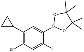 2-Fluoro-4-bromo-5-cyclopropylphenylboronic acid pinacol ester Struktur