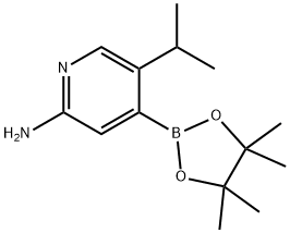 2-Amino-5-(iso-propyl)pyridine-4-boronic acid pinacol ester Struktur