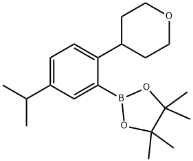 5-(iso-Propyl)-2-(4-tetrahydropyranyl)phenylboronic acid pinacol ester Struktur