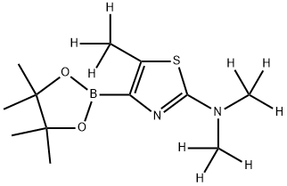 (5-Methyl-2-dimethylamino-d9)-thiazole-4-boronic acid pinacol ester Struktur