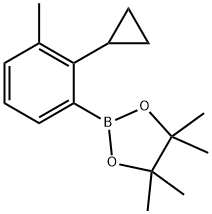 2-(2-cyclopropyl-3-methylphenyl)-4,4,5,5-tetramethyl-1,3,2-dioxaborolane Struktur