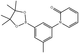 1-(3-methyl-5-(4,4,5,5-tetramethyl-1,3,2-dioxaborolan-2-yl)phenyl)pyridin-2(1H)-one Struktur