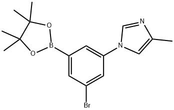 3-Bromo-5-(4-methylimidazol-1-yl)phenylboronic acid pinacol ester Struktur