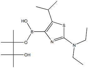 5-(iso-Propyl)-2-(diethylamino)thiazole-4-boronic acid pinacol ester Struktur