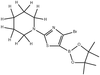 4-Bromo-2-(piperidino-d10)-thiazole-5-boronic acid pinacol ester Struktur