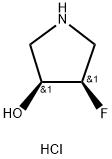 (3S,4R)-4-fluoropyrrolidin-3-ol hydrochloride Struktur