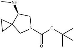 tert-butyl (R)-7-(methylamino)-5-azaspiro[2.4]heptane-5-carboxylate Struktur