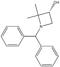 (3R)-1-benzhydryl-2,2-dimethyl-azetidin-3-ol Struktur