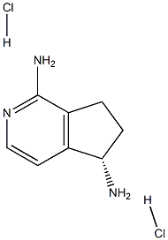 (5S)-6,7-dihydro-5H-cyclopenta[c]pyridine-1,5-diamine dihydrochloride Struktur