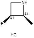 cis-3-fluoro-2-methylazetidine hydrochloride Struktur