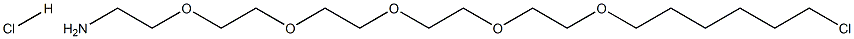 21-Chloro-3,6,9,12,15-pentaoxahenicosan-1-amine hydrochloride Struktur