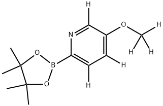 5-(methoxy-d3)-2-(4,4,5,5-tetramethyl-1,3,2-dioxaborolan-2-yl)pyridine-3,4,6-d3 Struktur