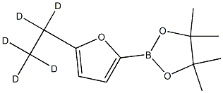 2-(5-(ethyl-d5)furan-2-yl)-4,4,5,5-tetramethyl-1,3,2-dioxaborolane Struktur