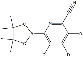 6-(4,4,5,5-tetramethyl-1,3,2-dioxaborolan-2-yl)picolinonitrile-3,4,5-d3 Struktur