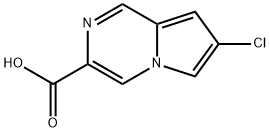 7-chloropyrrolo[1,2-a]pyrazine-3-carboxylic acid Struktur