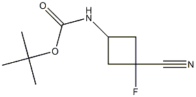 tert-butyl ((1s,3s)-3-cyano-3-fluorocyclobutyl)carbamate Struktur