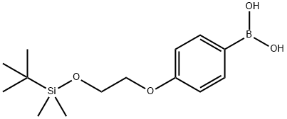 4-{2-[(TERT-BUTYLDIMETHYLSILYL)OXY]ETHOXY}PHENYLBORONIC ACID Struktur