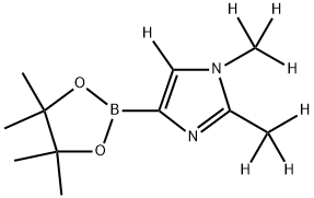 1,2-bis(methyl-d3)-4-(4,4,5,5-tetramethyl-1,3,2-dioxaborolan-2-yl)-1H-imidazole-5-d Struktur