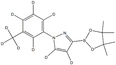 1-(3-(methyl-d3)phenyl-2,4,5,6-d4)-3-(4,4,5,5-tetramethyl-1,3,2-dioxaborolan-2-yl)-1H-pyrazole-4,5-d2 Struktur