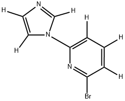 2-bromo-6-(1H-imidazol-1-yl-d3)pyridine-3,4,5-d3 Struktur