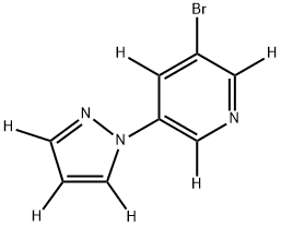 3-bromo-5-(1H-pyrazol-1-yl-d3)pyridine-2,4,6-d3 Struktur