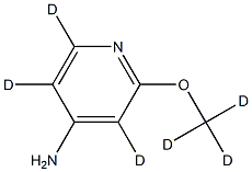 2-(methoxy-d3)pyridin-3,5,6-d3-4-amine Struktur