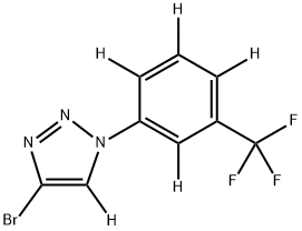 4-bromo-1-(3-(trifluoromethyl)phenyl-2,4,5,6-d4)-1H-1,2,3-triazole-5-d Struktur