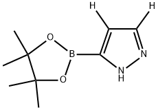 3-(4,4,5,5-tetramethyl-1,3,2-dioxaborolan-2-yl)-1H-pyrazole-4,5-d2 Struktur